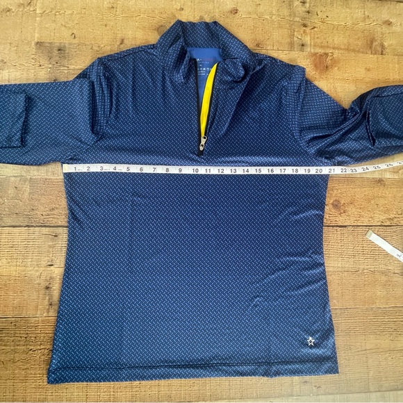 LOHLA Sport Long Sleeve Quarter Zip Size XL Navy Black Geometric Print - Picture 6 of 7